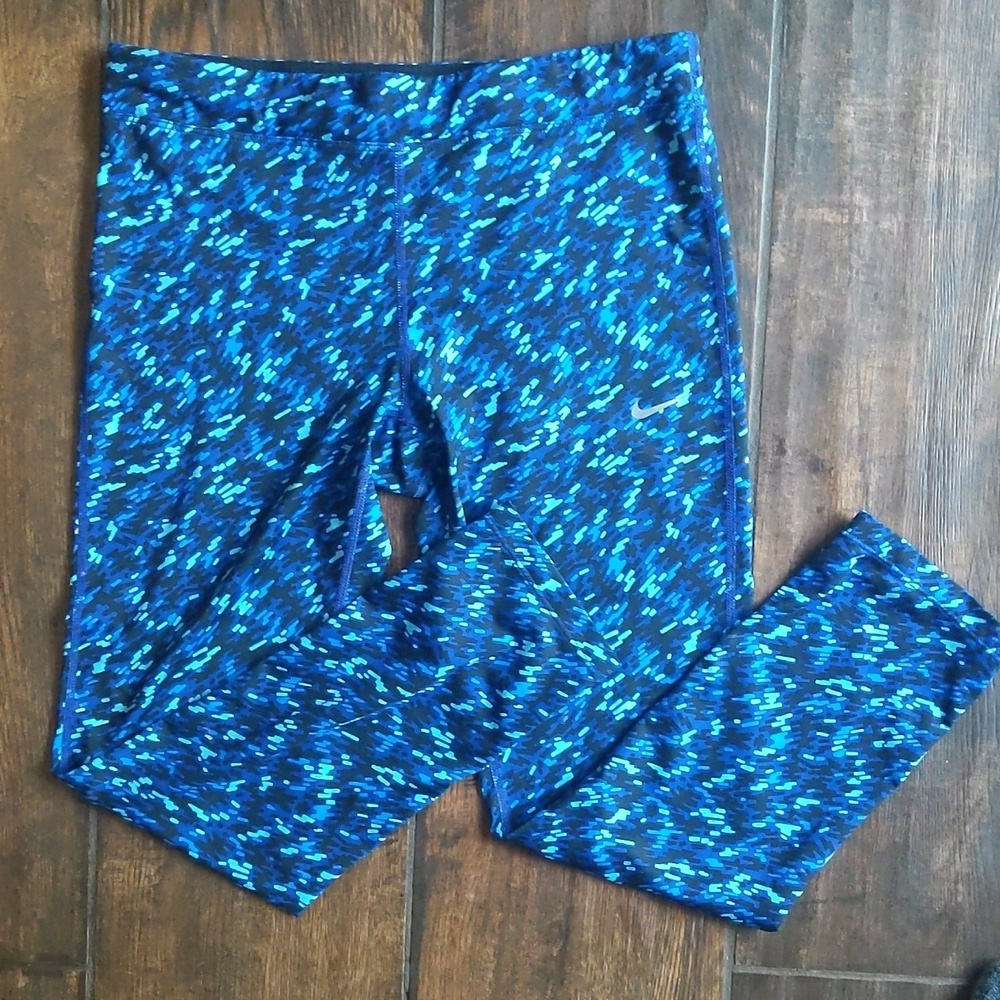 Nike Dri-Fit Leggings Capri Blue - Women's Medium